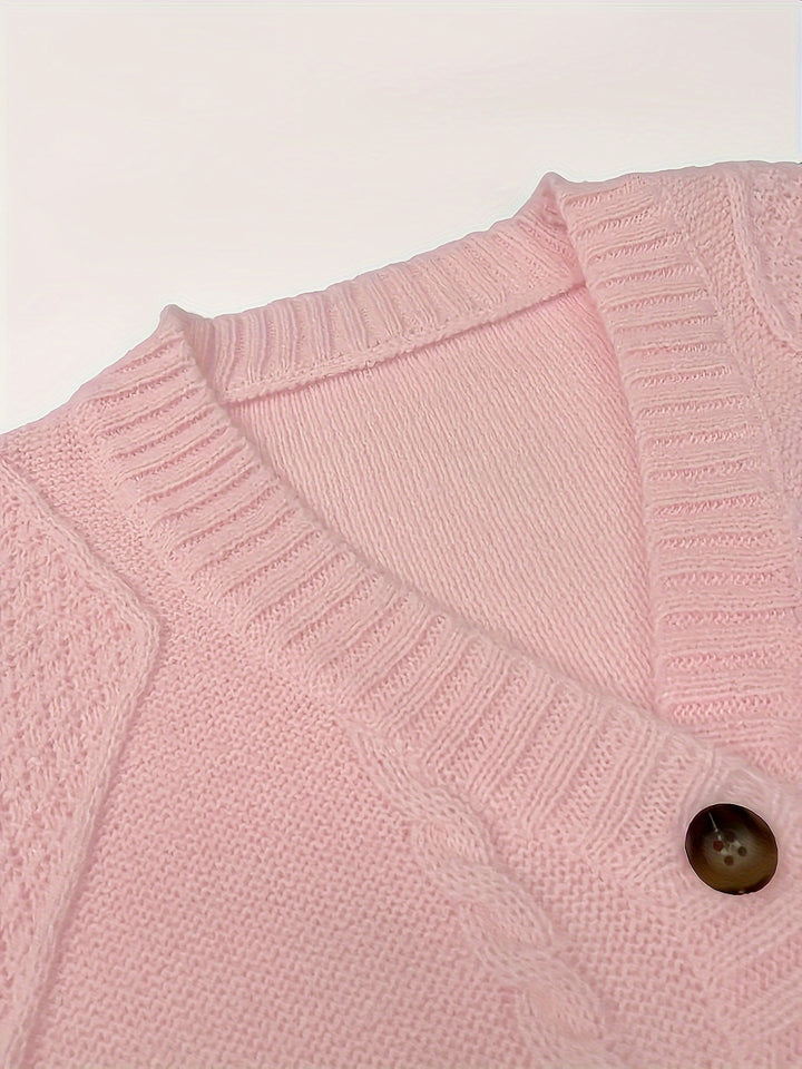 Estelle | Cable-Knit Button Cardigan