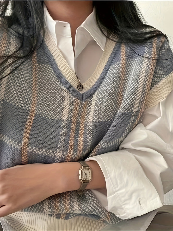 Cleo | Timeless Argyle Sweater Vest