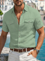 Noah | Men's Linen Short Sleeve Shirt