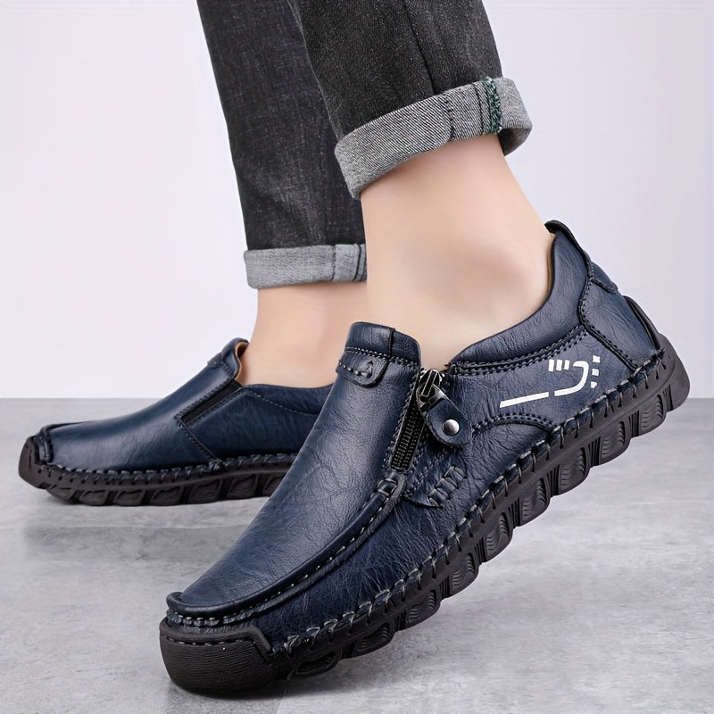Alistair | Men's Hand-Stitched Side-Zip Loafer