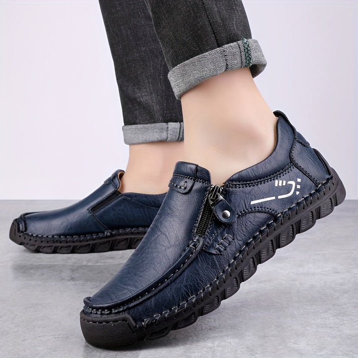 Alistair | Men's Hand-Stitched Side-Zip Loafer