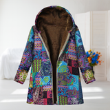 Aveline | Cozy Hooded Patterned Coat