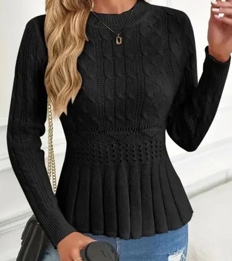 Lorenza | Textured Peplum Sweater