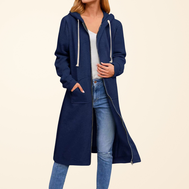 Brynn | Relaxed Zip-Up Longline Cardigan