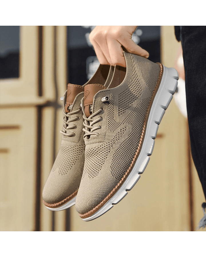 Cole | Men's Breathable Knit Lace-Up Sneakers