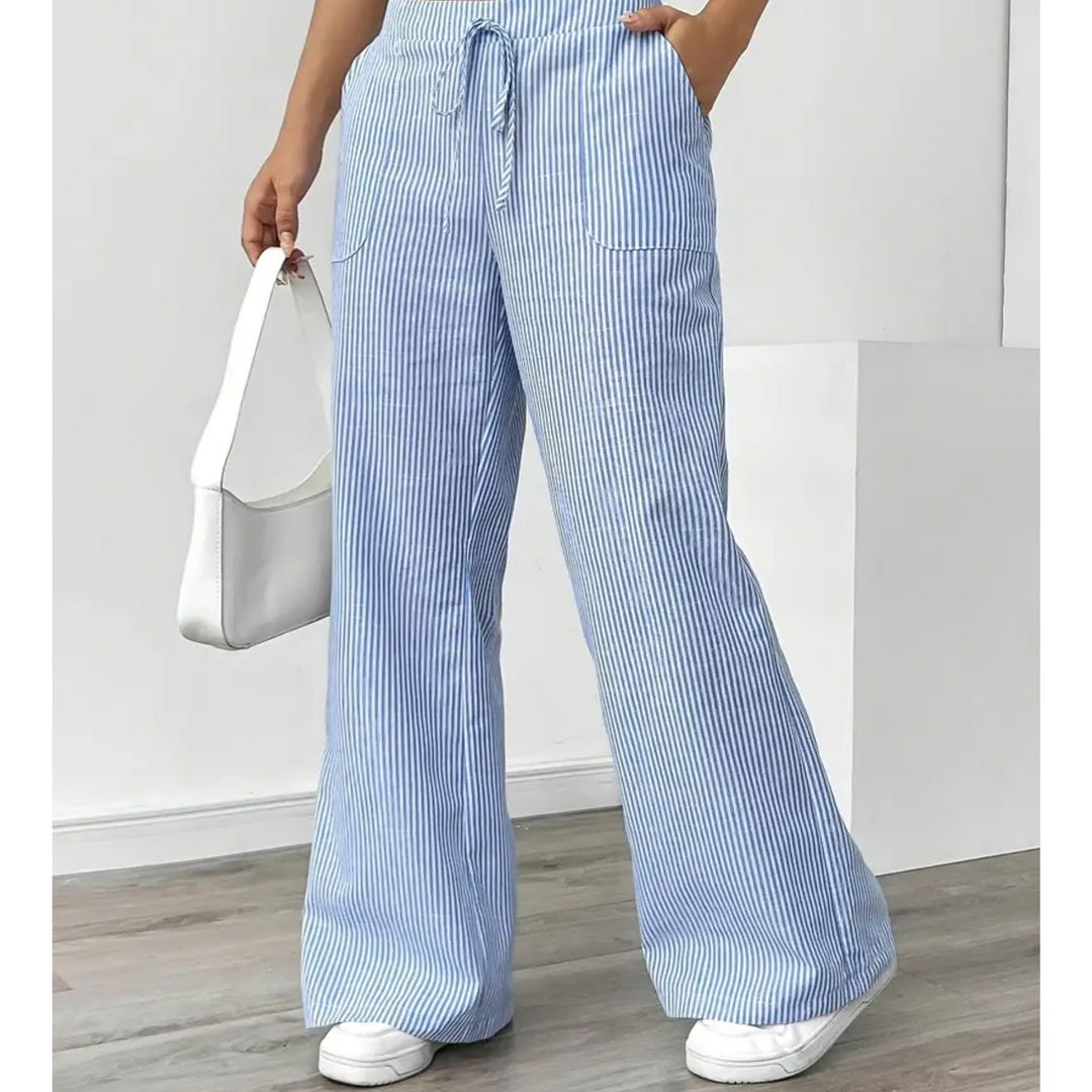 Katie | Striped Pant With Pockets