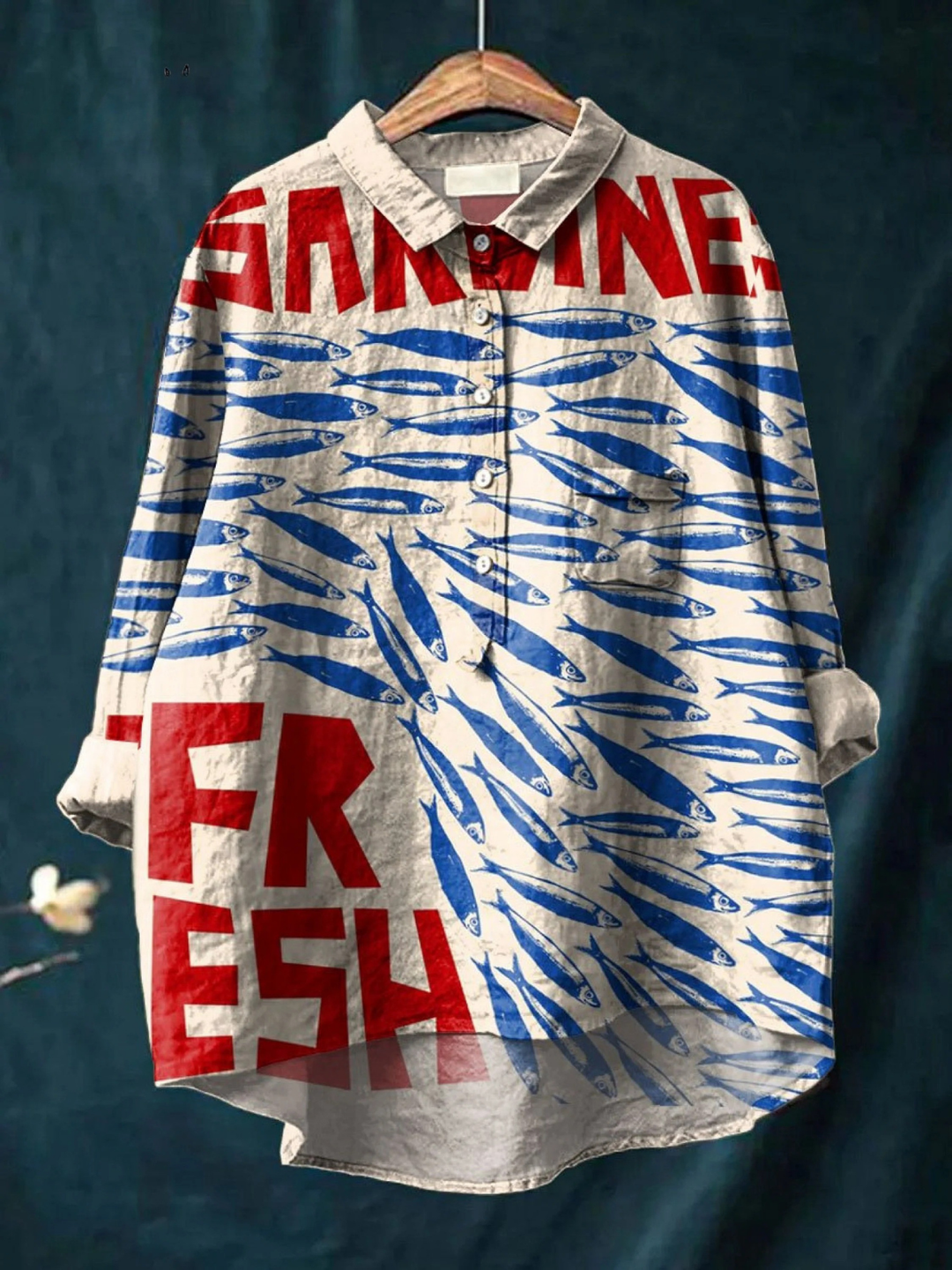 Magnolia | Coastal Art Print Casual Shirt