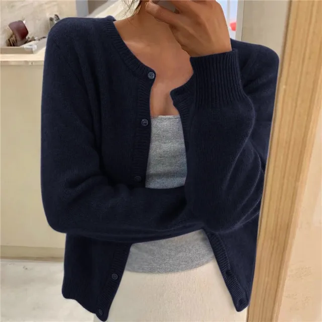 Adaline | Soft Knit Round-Neck Cardigan