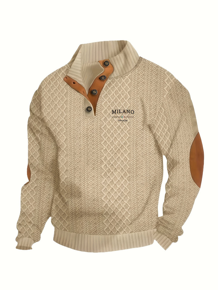 Barnaby | Textured Stand-Collar Sweater