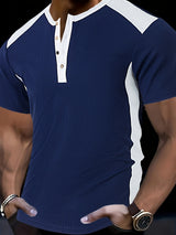 Tate | Men's Waffle Knit Henley Shirt