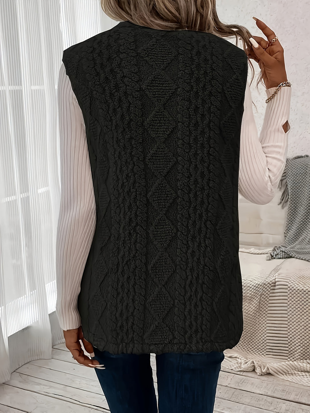 Ivy | Soft Textured Sleeveless Vest