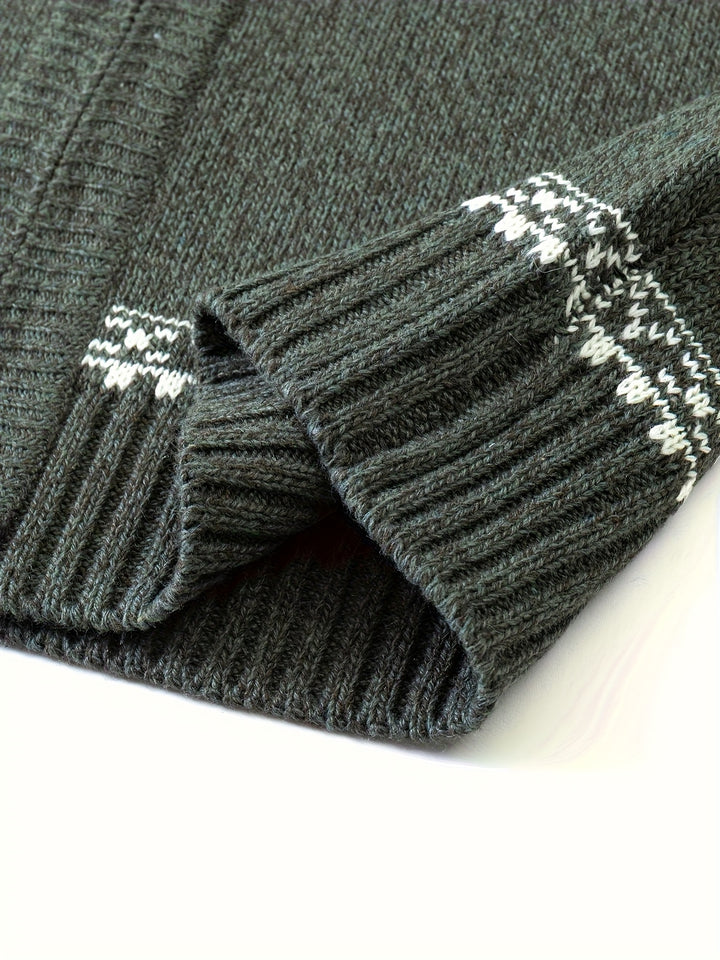 Gregory | Snowflake-Knit Zip Cardigan