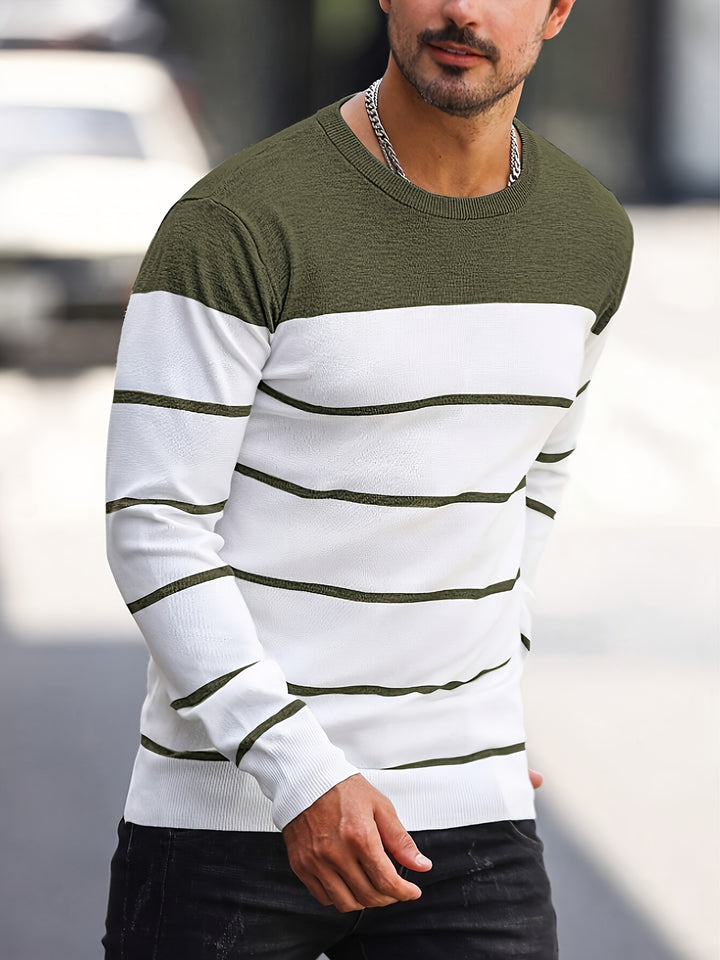Harvey | Striped Crew Neck Sweater