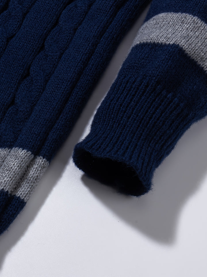 Landon | Textured Colourblock Pullover