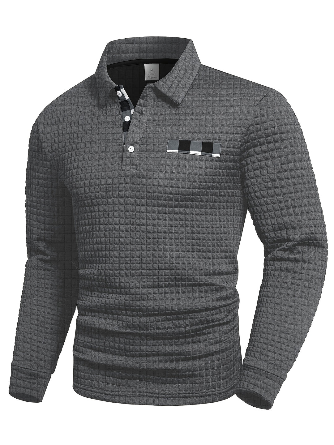 Hollis | Textured Long-Sleeve Polo Shirt
