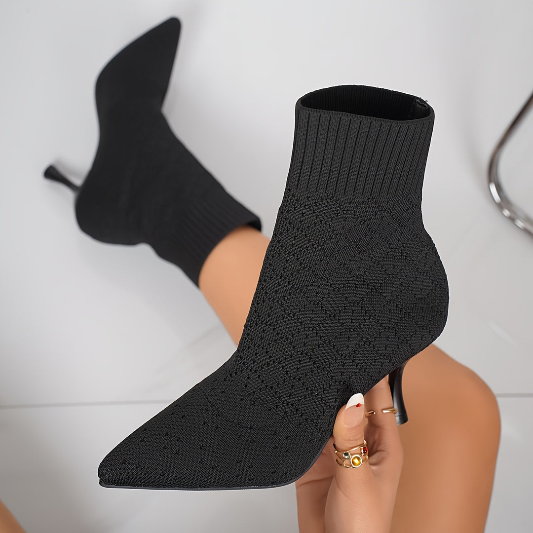 Celestine | Pointed-Toe Heeled Ankle Boots