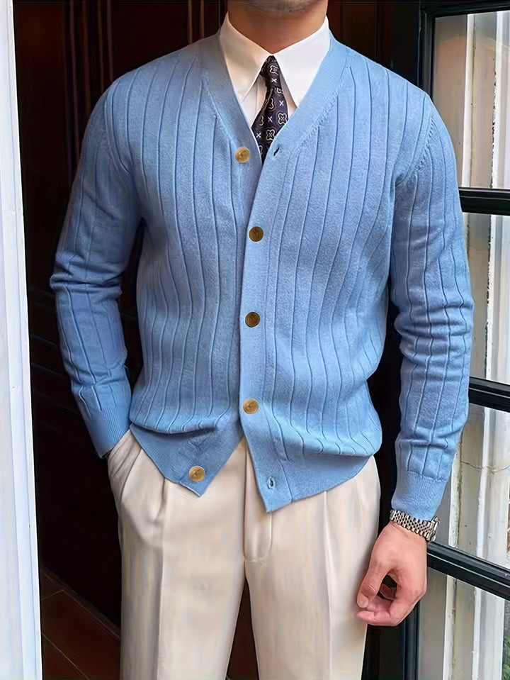 Oliver | Ribbed Button-Up Cardigan