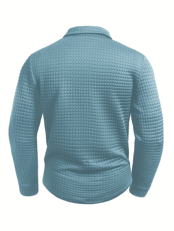 Hollis | Textured Long-Sleeve Polo Shirt