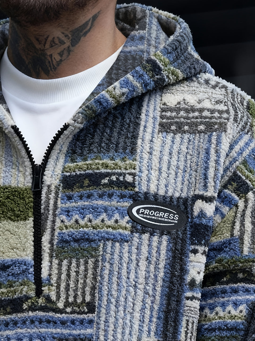 Desmond | Patterned Quarter-Zip Pullover