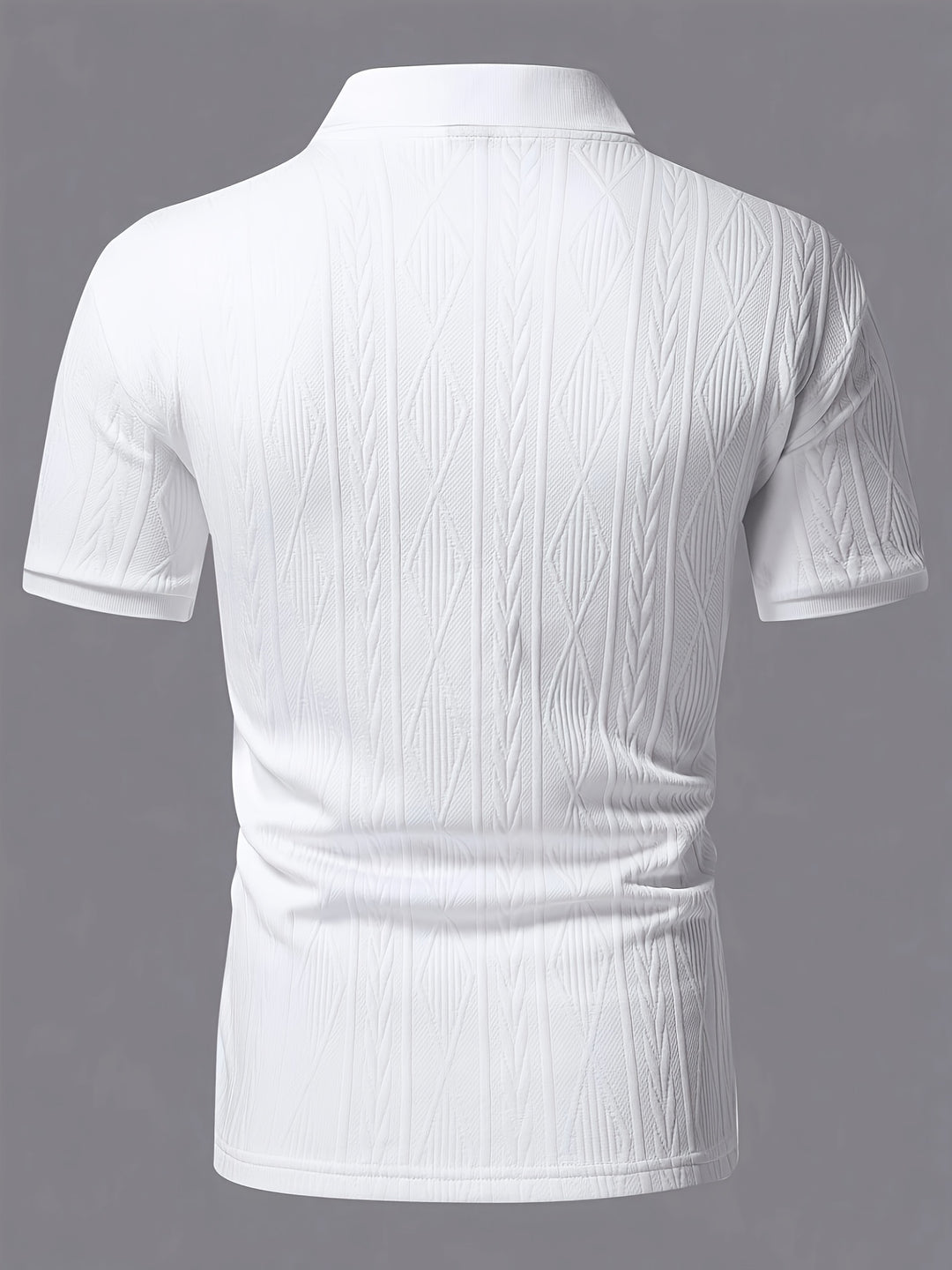 Liam | Men's Textured Knit Short Sleeve Polo