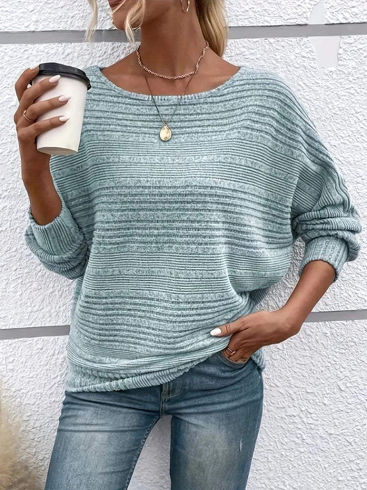 Vivienne | Relaxed Ribbed Batwing Top