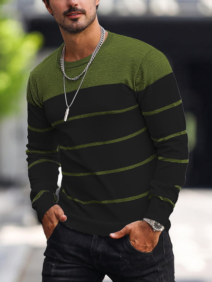 Harvey | Striped Crew Neck Sweater