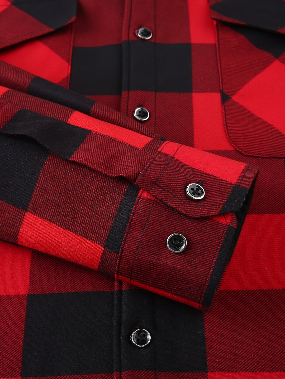 Nolan | Hooded Plaid Shirt Jacket