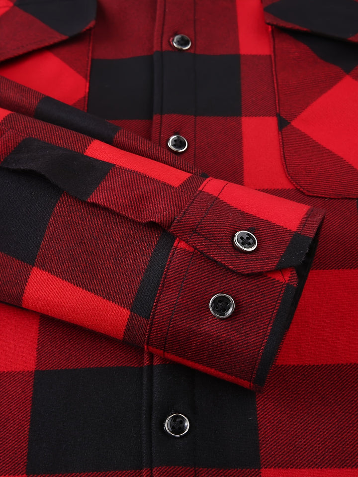 Nolan | Hooded Plaid Shirt Jacket