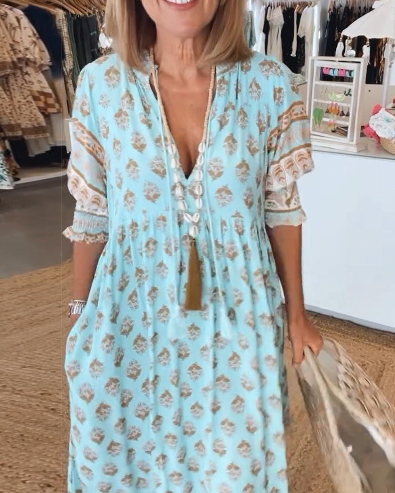 Bianca | Breezy Floral V-Neck Dress