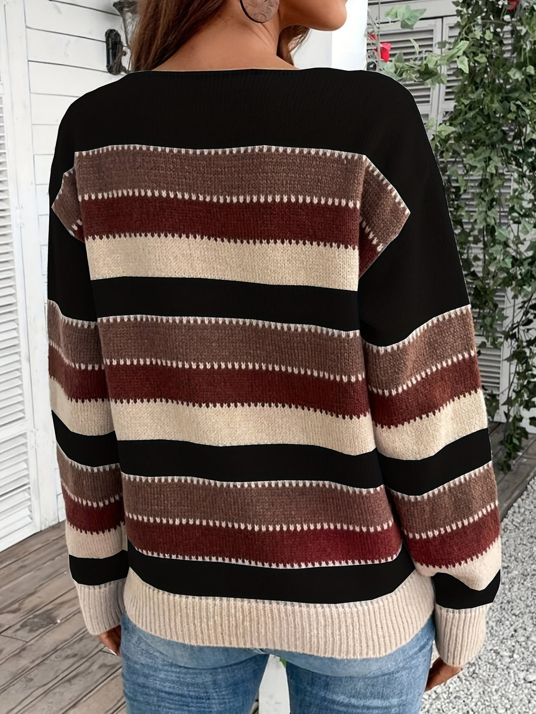 Marisol | Striped Round-Neck Sweater