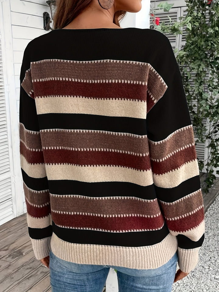 Marisol | Striped Round-Neck Sweater