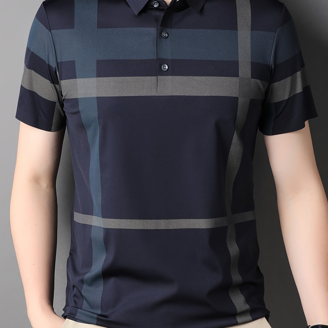 Rylan | Men's Plaid Lapel Short Sleeve Shirt