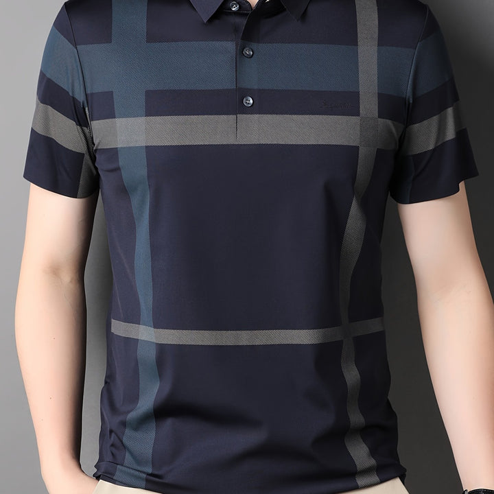 Rylan | Men's Plaid Lapel Short Sleeve Shirt