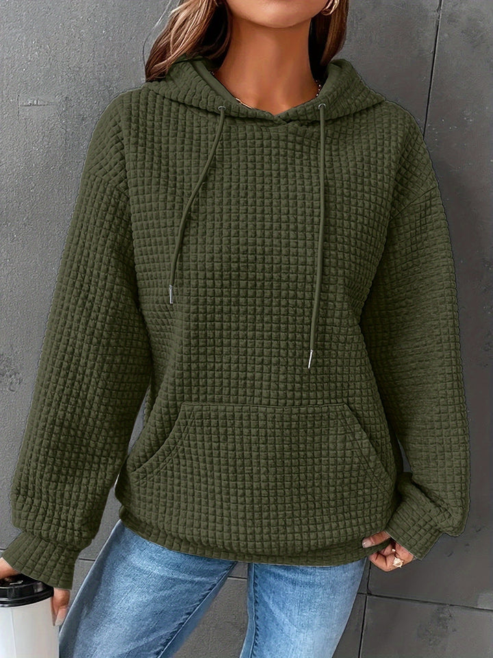 Marion | Textured Waffle-Knit Hoodie