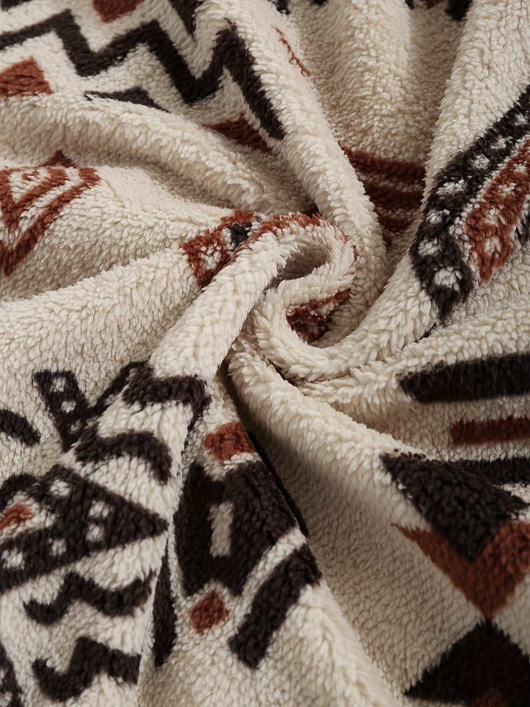 Juno | Patterned Plush Zip-Up Jacket