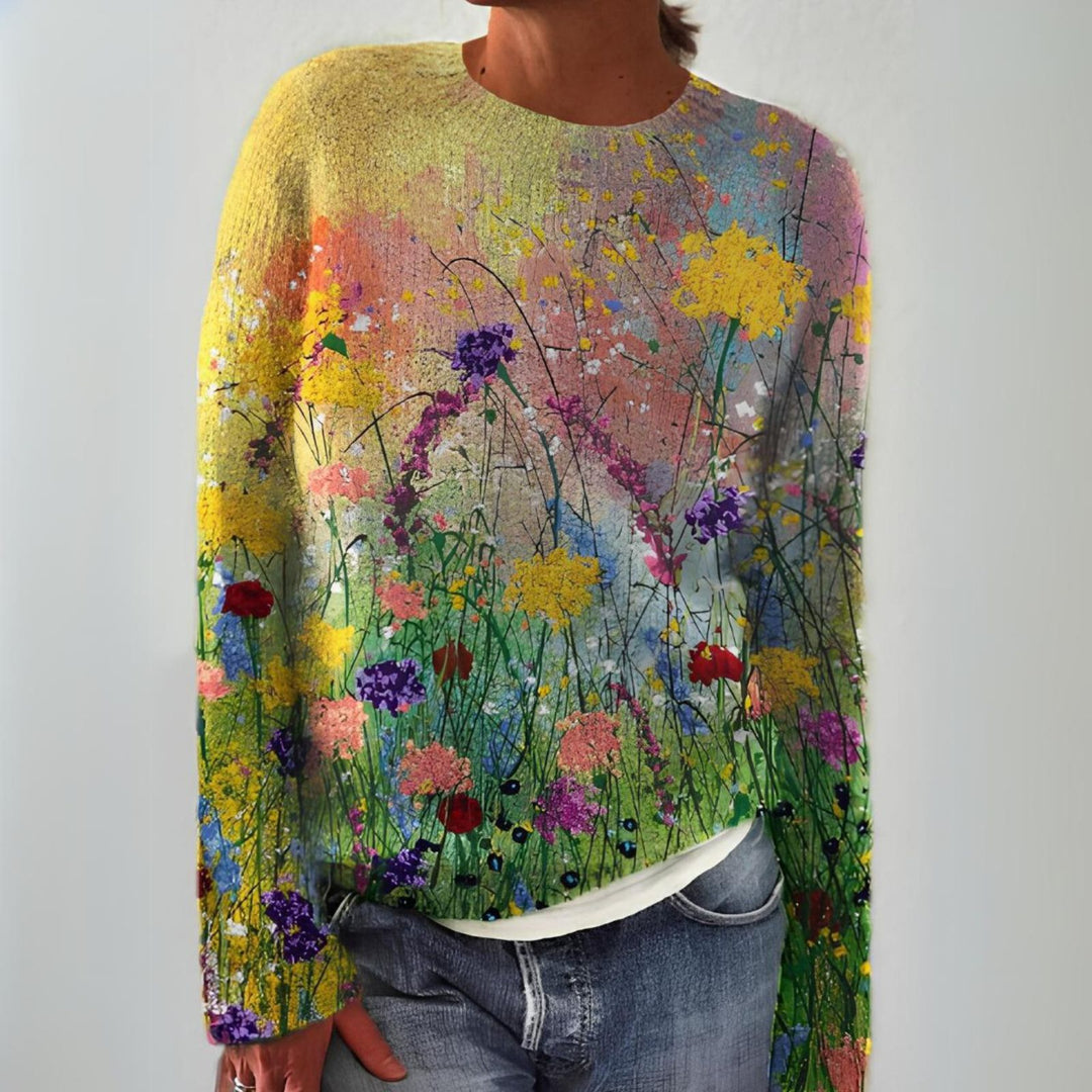 Liv | Wildflower Print Knit Sweater