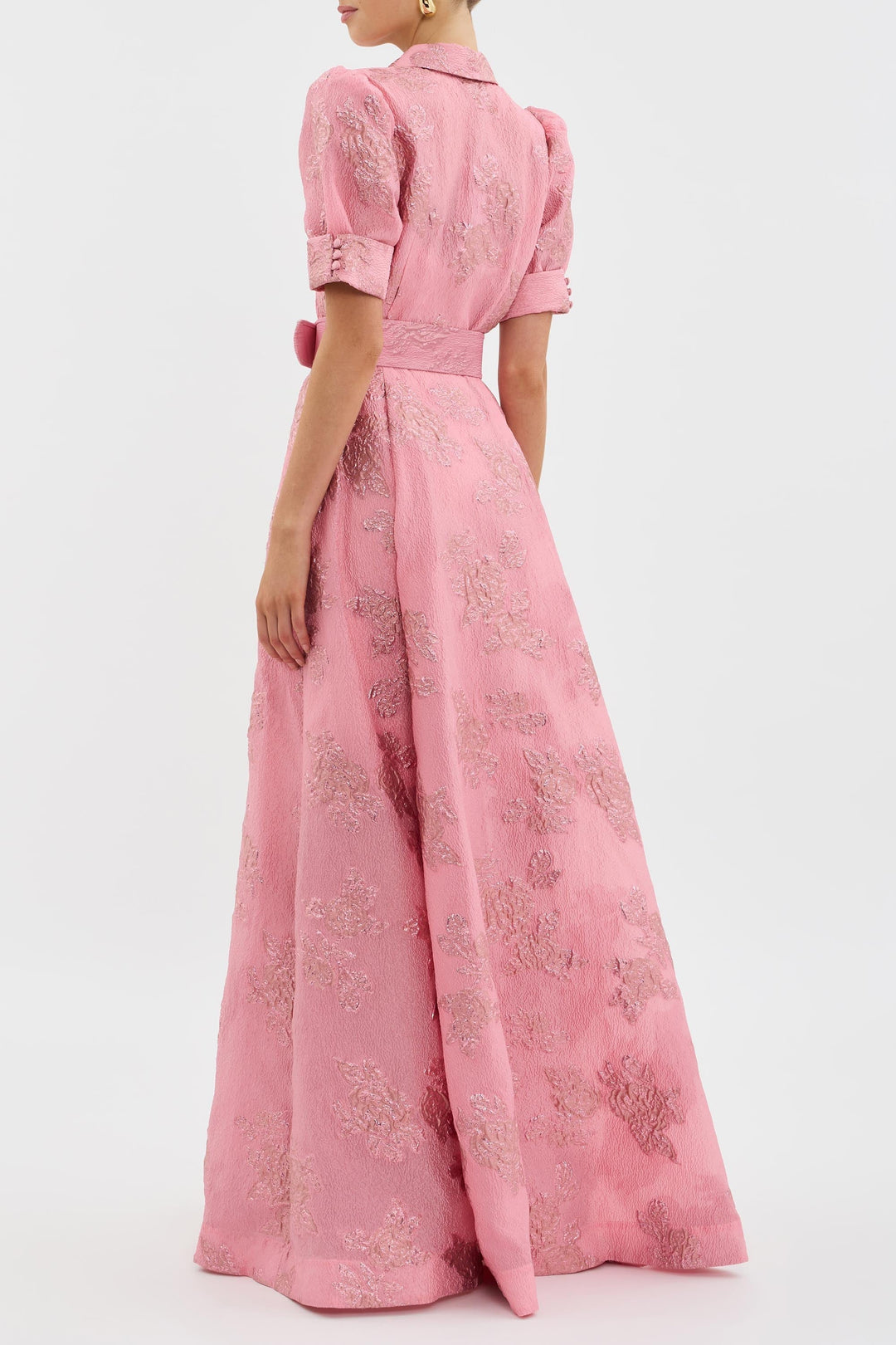 Ophelia | Belted Floral Maxi Gown