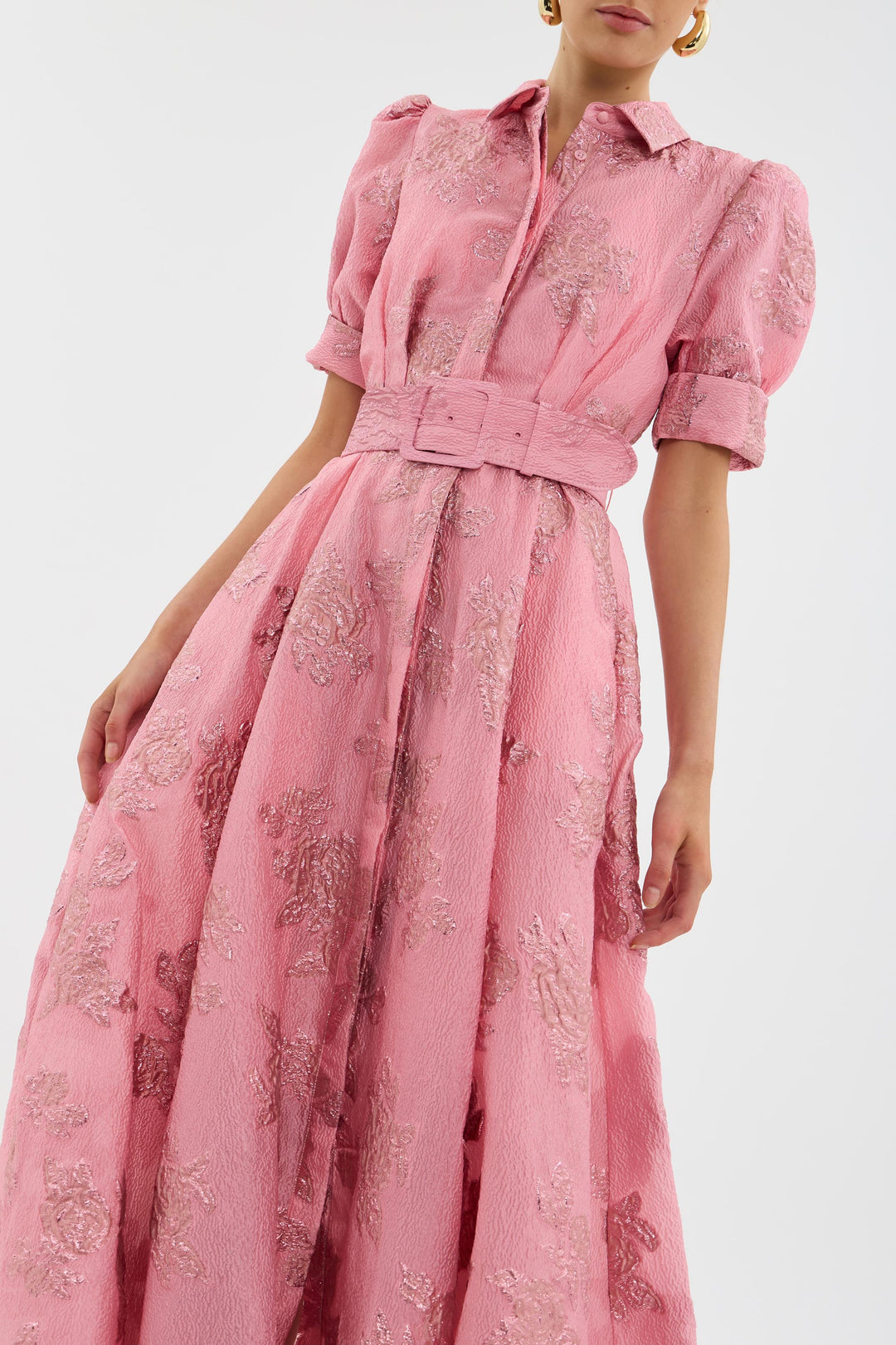 Ophelia | Belted Floral Maxi Gown