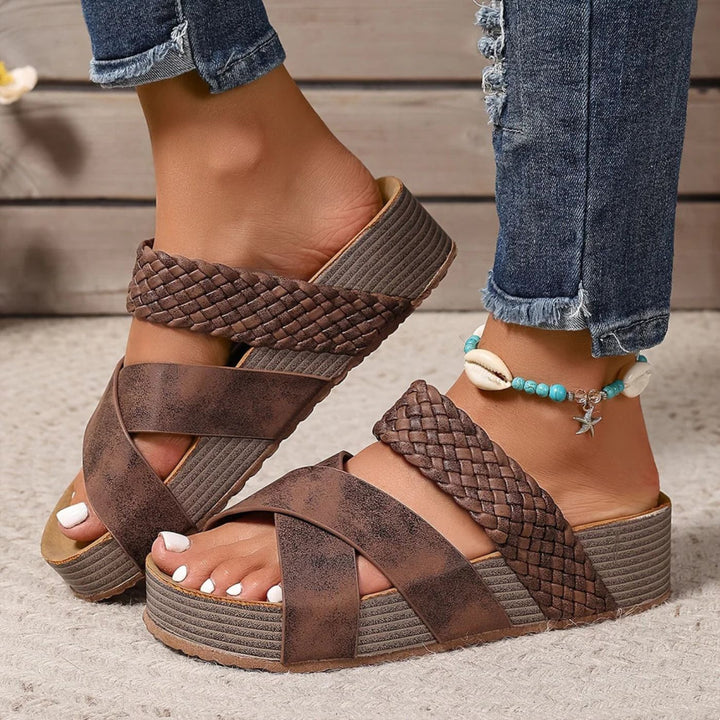 Madeline | Women's Leather Strap Sandals