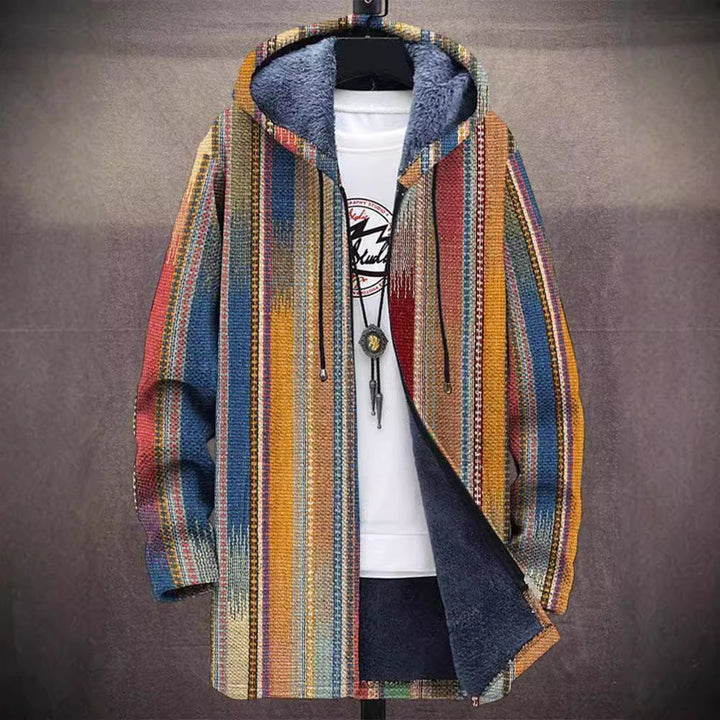 Silas | Patterned Hooded Cardigan