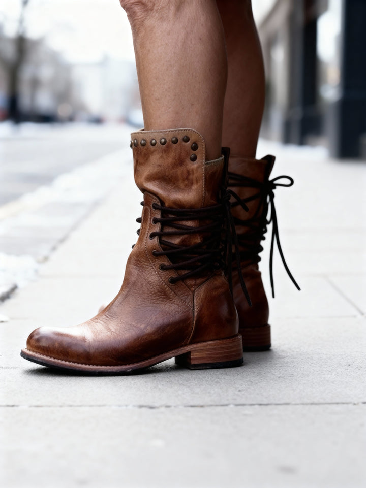 Regina | Vintage-Inspired Lace-Up Boots