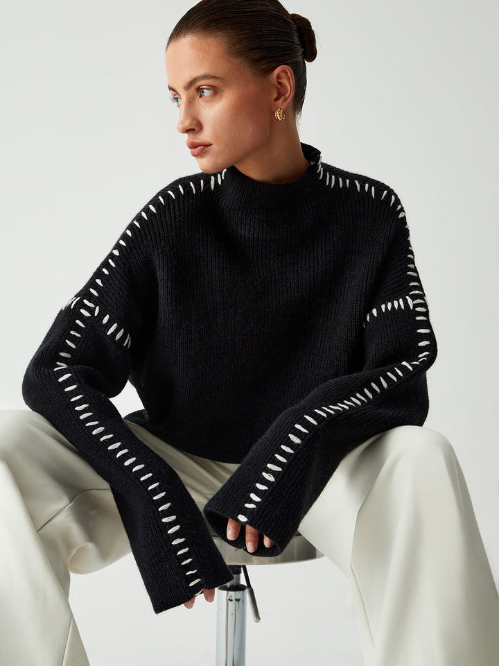 Carys | Relaxed Mock Neck Sweater