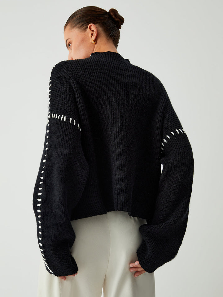 Carys | Relaxed Mock Neck Sweater