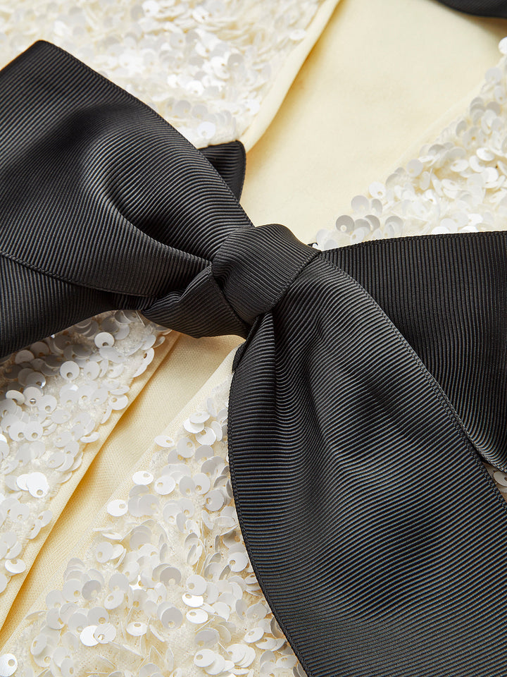 Gabrielle | Shimmering Bow-Detail Jacket