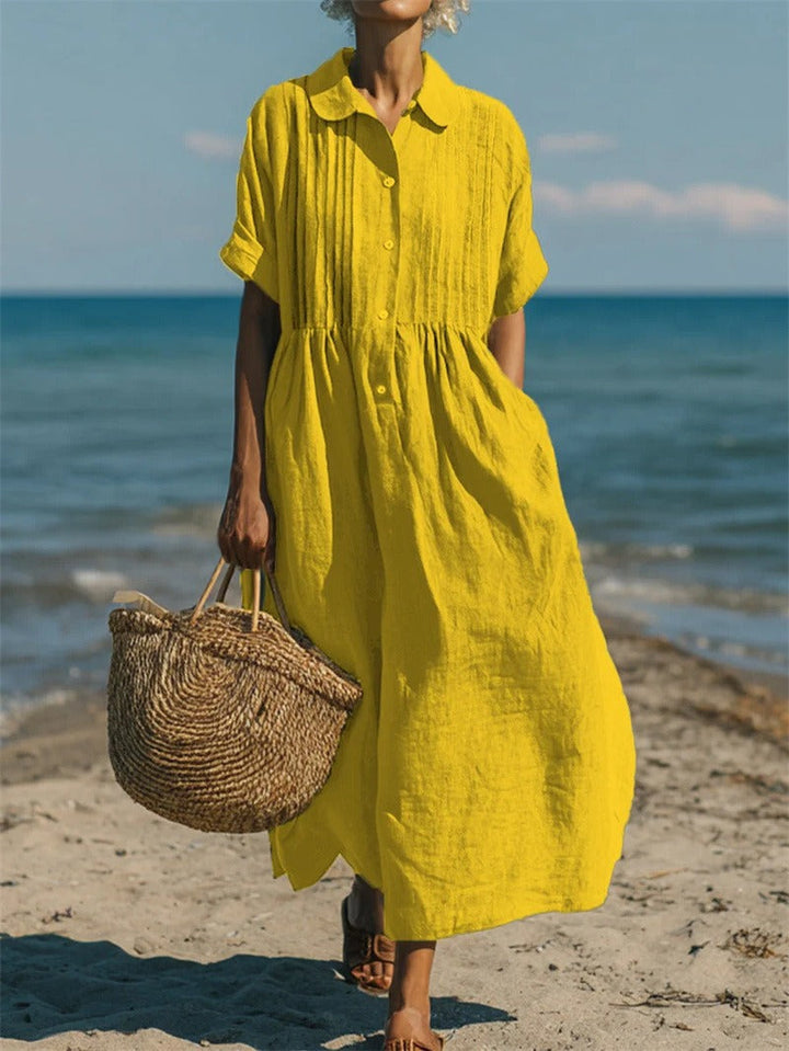 Lydia | Relaxed Collared Shirt Dress