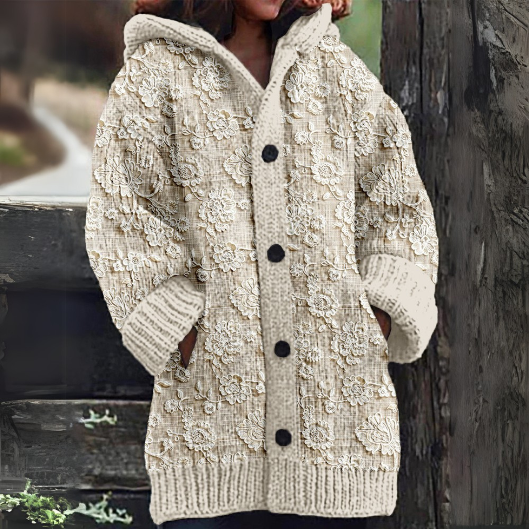 Anwen | Nordic Hooded Knit Cardigan