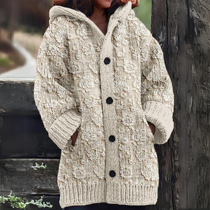 Anwen | Nordic Hooded Knit Cardigan