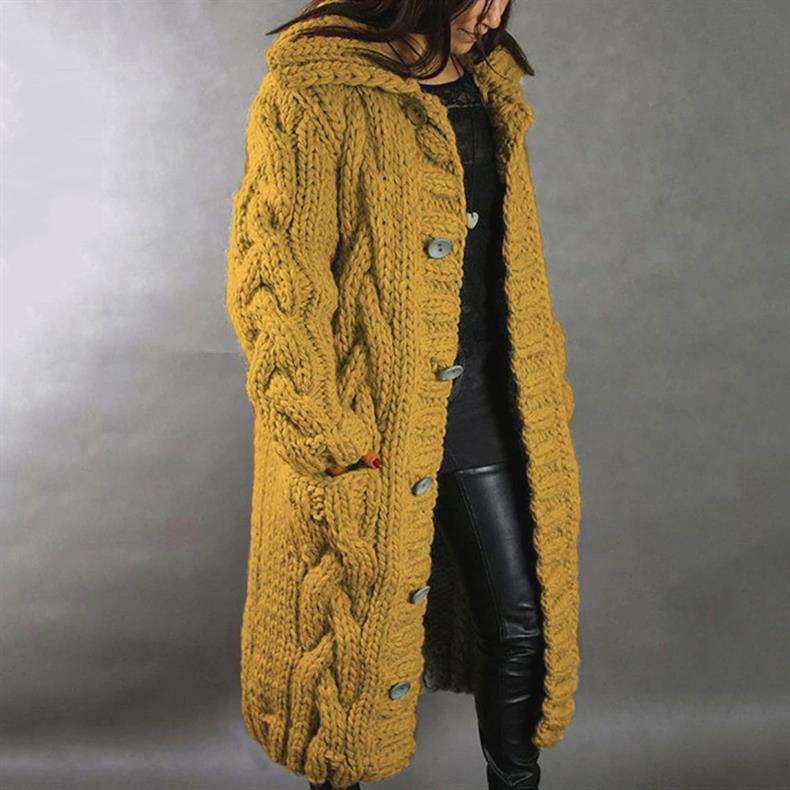 Sandra | Chunky Knit Hooded Cardigan