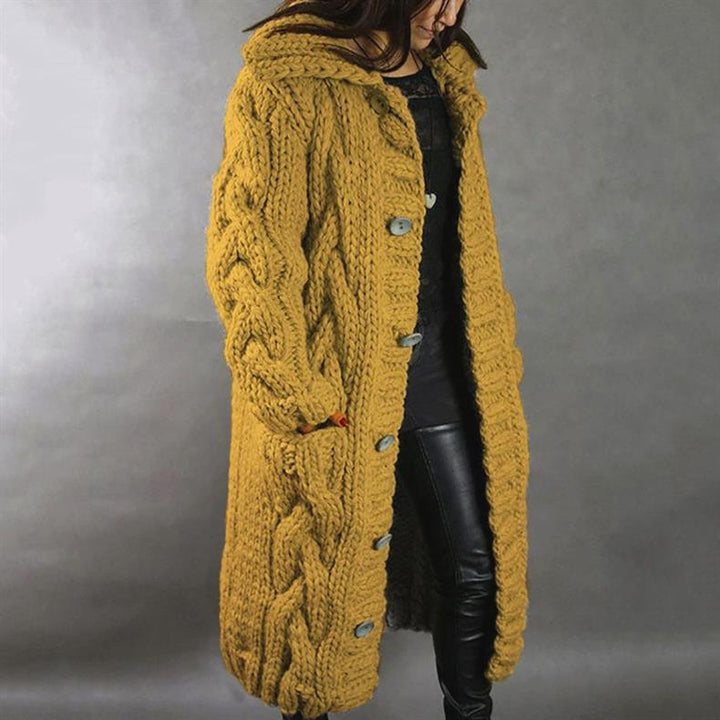 Sandra | Chunky Knit Hooded Cardigan