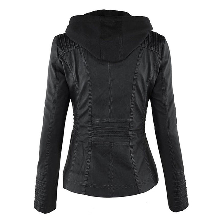 Louise | Hooded Zip-Up Biker Jacket